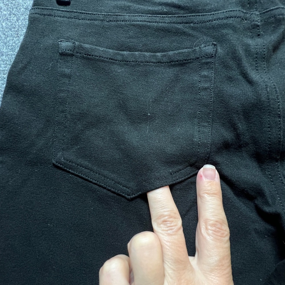 Chico's So Slimming Black Straight Leg Pants Size 0.5 Regular Stretch Ponte - Picture 5 of 9